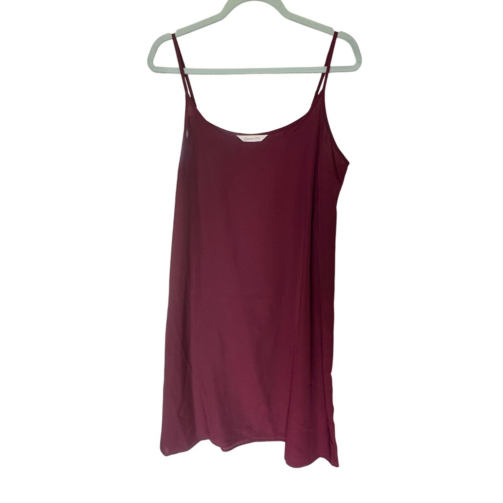 Garnet Hill Womens Burgundy‎ Recycled Polyester dress Size M Burgundy